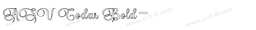 ASV Codar Bold字体转换